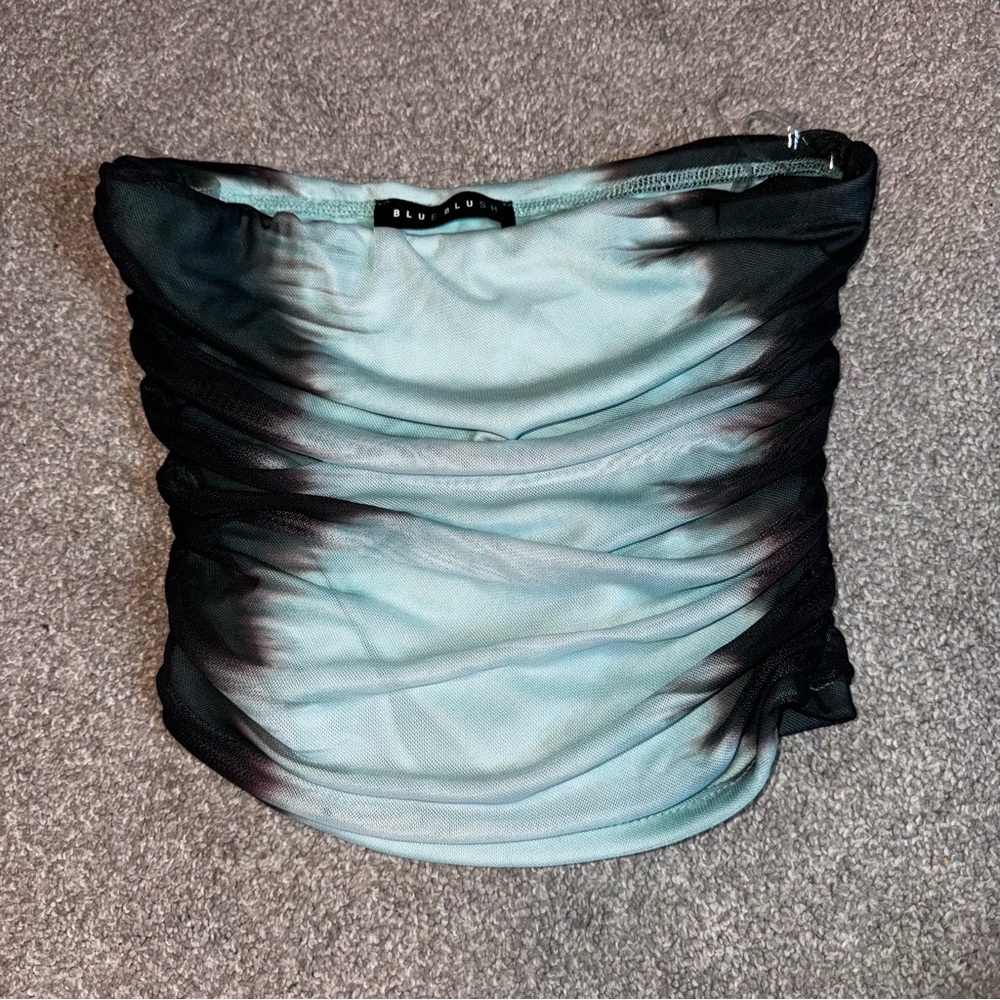 Blue Blush Aqua Tube Top